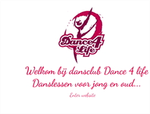 Tablet Screenshot of danceforlife.be